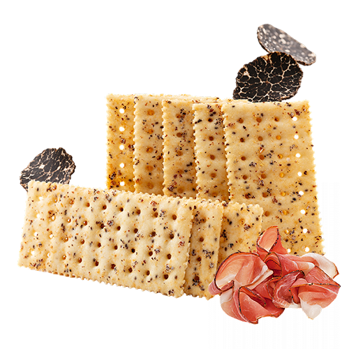 Itim na Truffle Ham Soda Crackers